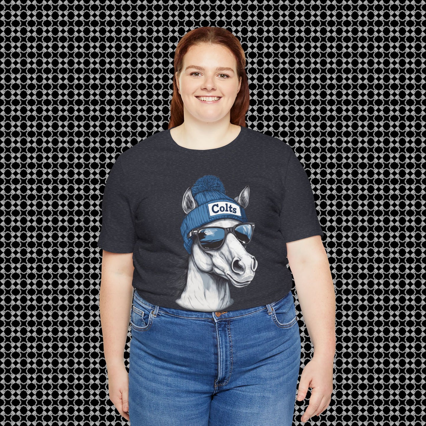 ⭐ Ind!anapol!s Trot Star – Beanie Horse NFL Tee