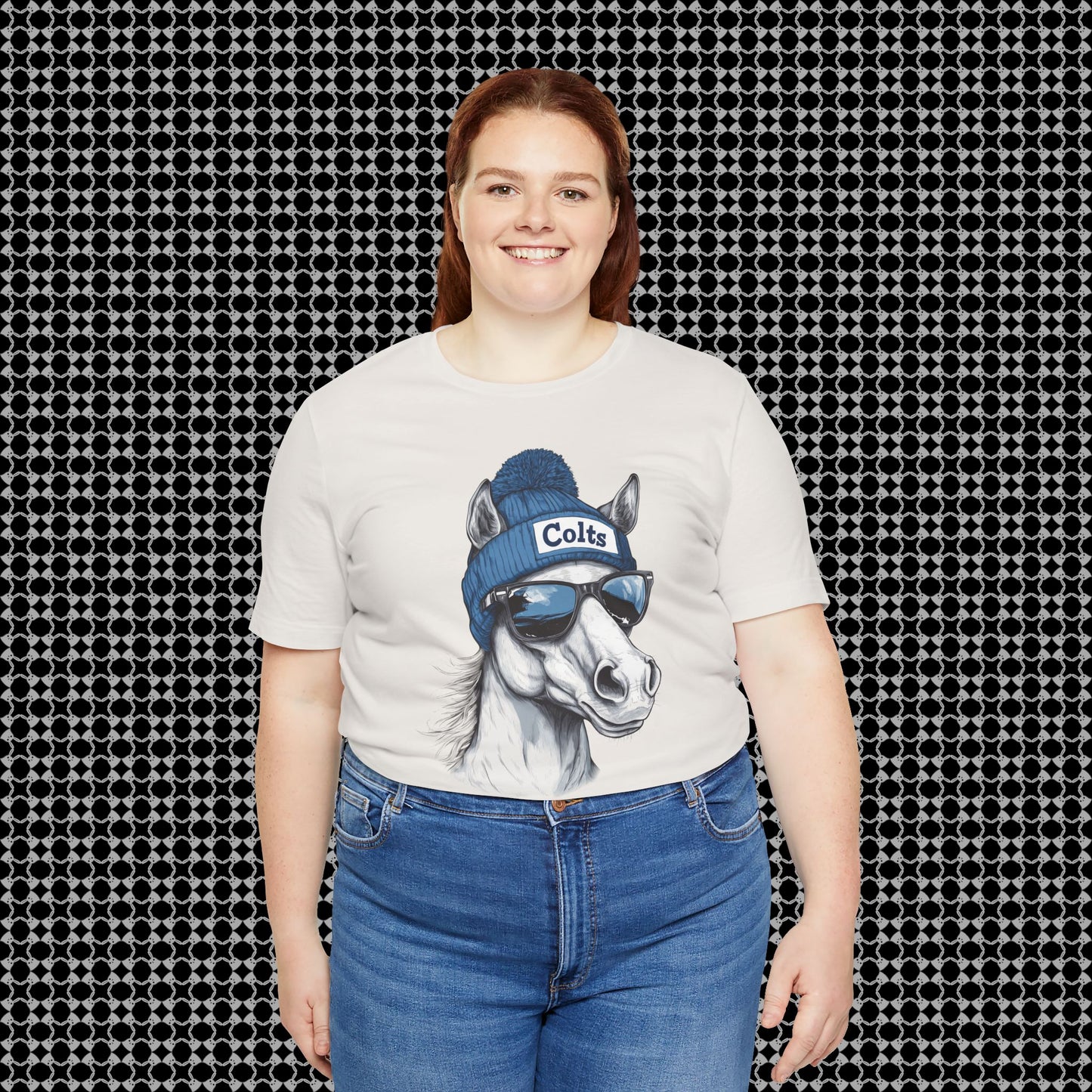 ⭐ Ind!anapol!s Trot Star – Beanie Horse NFL Tee