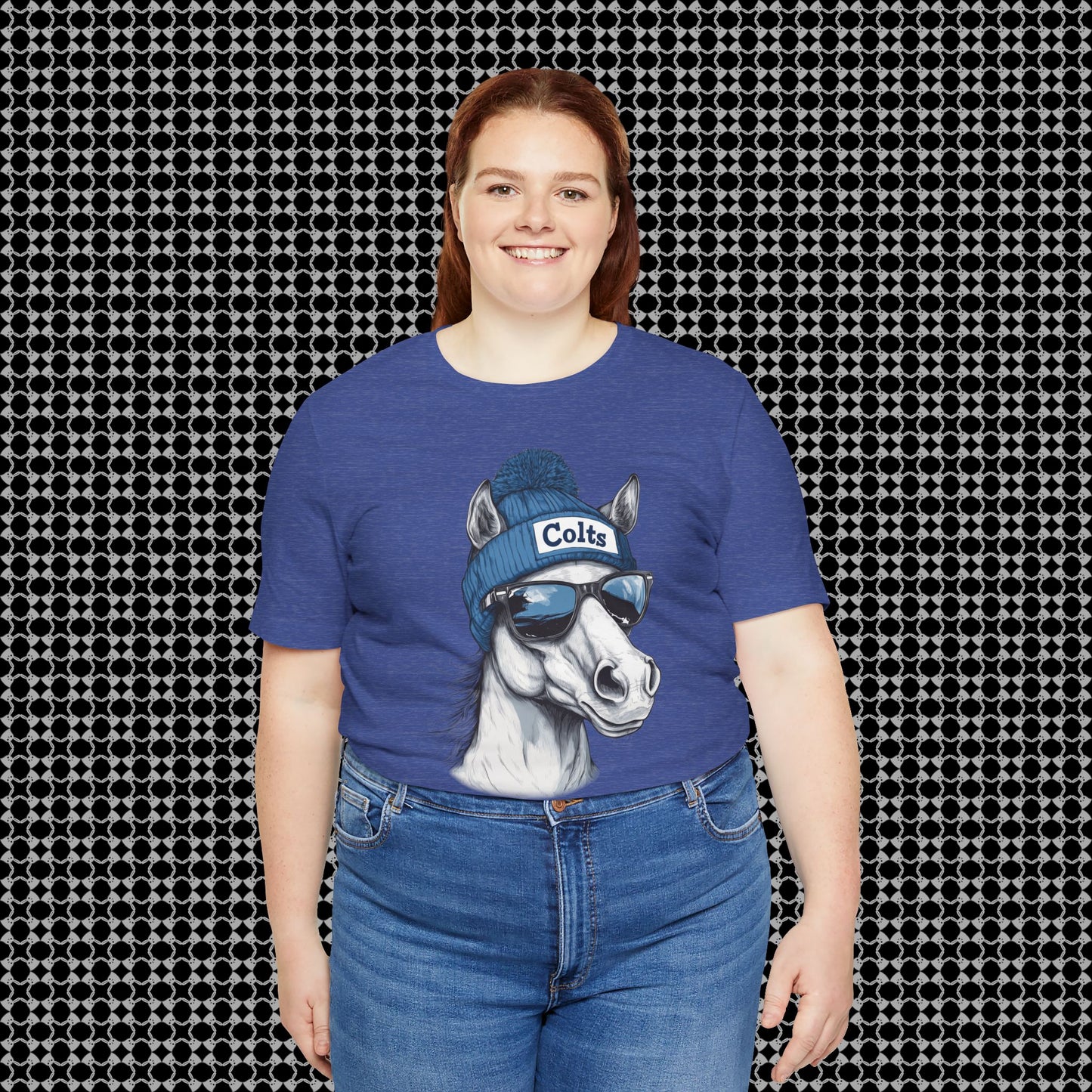 ⭐ Ind!anapol!s Trot Star – Beanie Horse NFL Tee