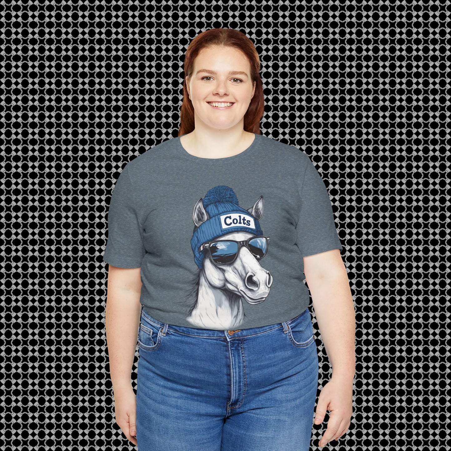 ⭐ Ind!anapol!s Trot Star – Beanie Horse NFL Tee